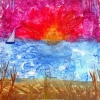 Encaustic op canvas board