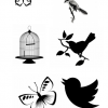 Printblad vogel