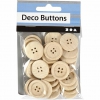 Houten knopen, d 23 mm (1 stk) - Afbeelding 2